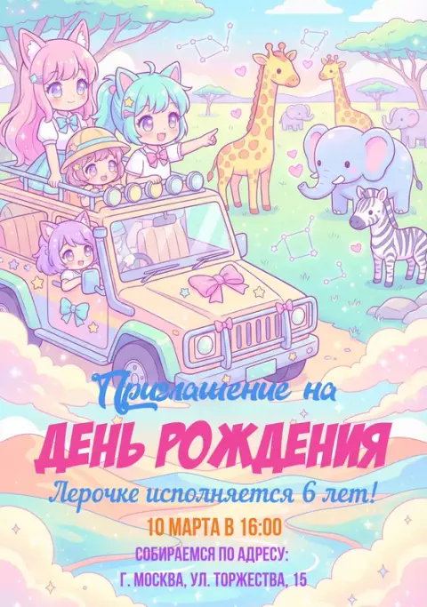 Приглашения с Каваи