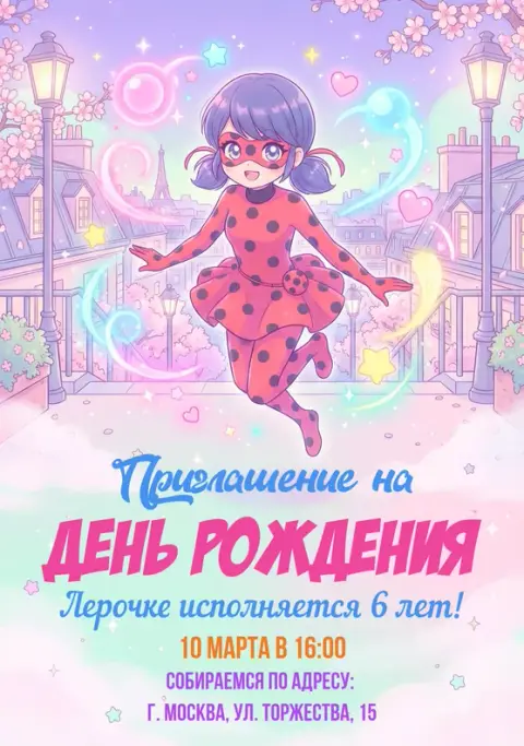 Приглашения с Аниме